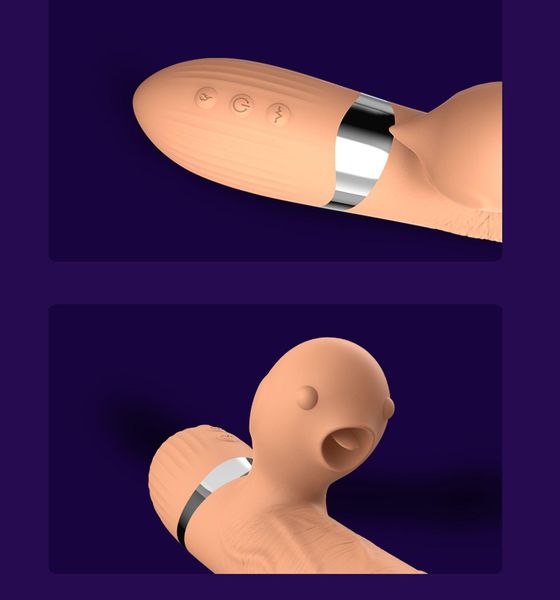 Wibrator-Basia Thtusting Vibrator 2 In 1 Tongue Vibrators Usb zdjęcie 10