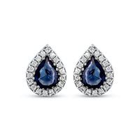 exclusive | kolczyki łezki z szafirami i diamentami w 18-karatowym złocie