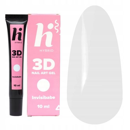 HI HYBRID GEL 3D ŻEL DO ZDOBIEŃ PAZNOKCI INVISIBABE TRANSPARENTNY 10ml na Arena.pl