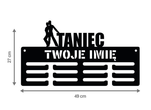 Wieszak na medale TANIEC twoje imię dowolny tekst 280.3 na Arena.pl