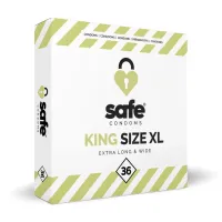 safe king size xl 36 sztuk - prezerwatywy powiększone, lateksowe