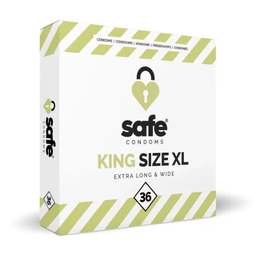safe king size xl 36 sztuk - prezerwatywy powiększone, lateksowe na Arena.pl