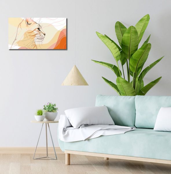 Obraz 60x30cm Delikatny Profil Kota zdjęcie 2
