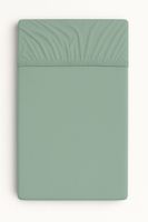 Prześcieradło bawełniane z gumką do łóżeczka 120x60 cm - szałwia