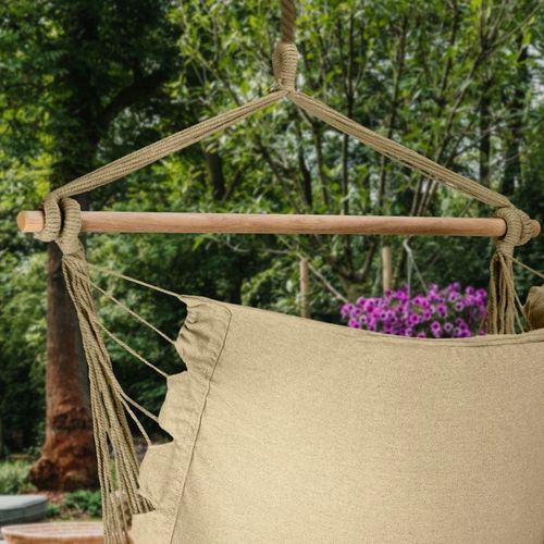 FOTEL WISZĄCY KRZESŁO BRAZYLIJSKIE HUŚTAWKA HAMAK BOHO SOIS XXL OUTTEC na Arena.pl