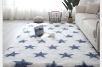 Dywanik 50x80 cm biało niebieski w gwiazdy   DWN-101