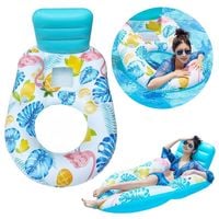 Materac do Pływania Pływak do Opalania Leżak Wodny Dmuchany Turkusowy