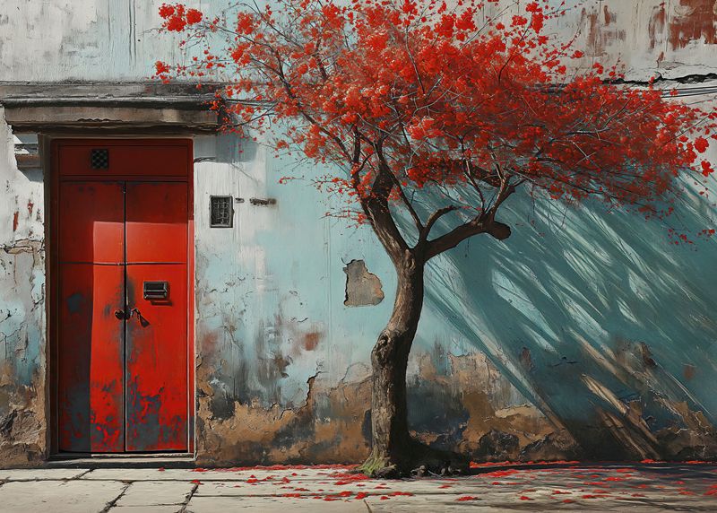 Plakat 35x25cm Widok Na Dawne zdjęcie 1