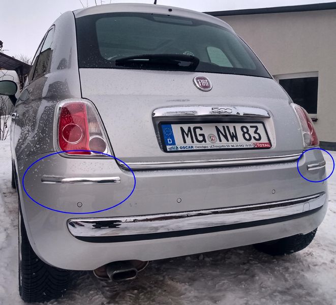 Infiniti - Komplet listew chrom zderzak chromowane Listwy ochronne błotnik zdjęcie 9