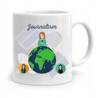 Kubek Dziennikarza Reportera Jurnalism Prezent Z Nadrukiem Ze Zdjęciem