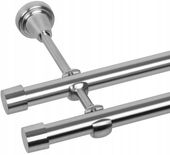 KARNISZ PODWÓJNY 200 CM 19+19 MM SUN METALOWY 3 KOLORY RENA