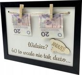 PREZENT NA 30 40 50 60 70 URODZINY RAMKA TABLICZKA ŚMIESZNE GRAWER WIDZISZ