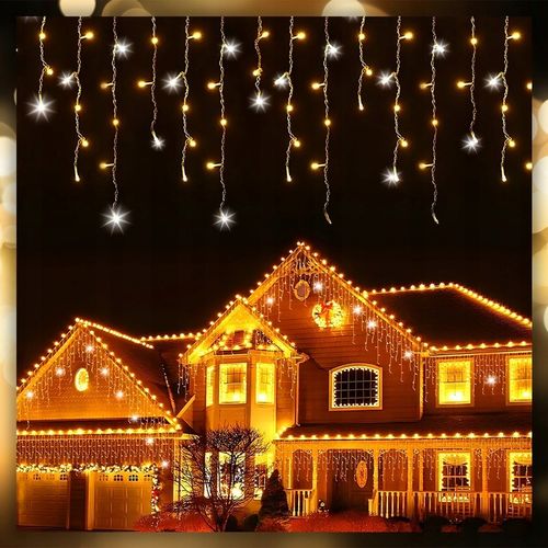 SOPLE LAMPKI CHOINKOWE ŚWIATEŁKA 300 LED 14,5M GRUBY KABEL FLASH ZEWNĘTRZNE na Arena.pl