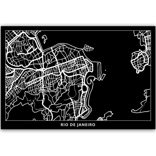 Obraz na płótnie – Canvas, plan miasta Rio de Janeiro 60x40 na Arena.pl