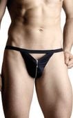 stringi satynowe z zameczkiem softline 4497 czarne s/l