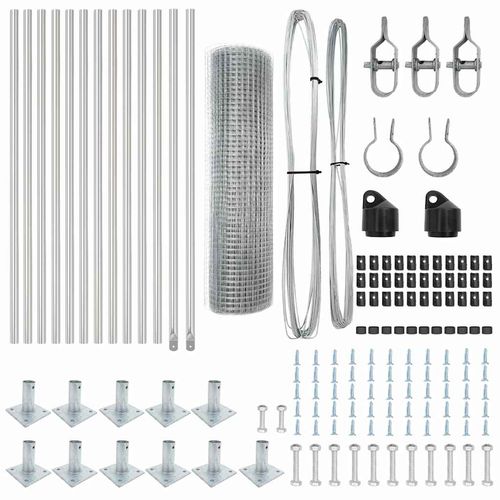 Ogrodzenie z słupkami Srebrny 0.4 x 25 m Stal na Arena.pl