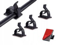 samoprzylepny uchwyt przewodu zapinany czarny 4szt