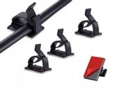 samoprzylepny uchwyt przewodu zapinany czarny 4szt