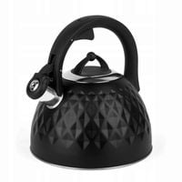 DUŻY czarny CZAJNIK NA GAZ indukcję czajnik z GWIZDKIEM 3L DIAMENT Festo