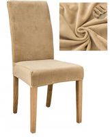 POKROWIEC NA KRZESŁO WELUR UNIWERSALNY POKROWCE NA KRZESŁA WELUROWY BEŻOWY