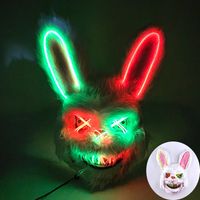Maska LED Krwawa Futrzana Niedźwiedzia Kolor: Bunny 4
