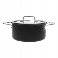 DEMEYERE BLACK 5 Garnek niski z pokrywką 3 ltr