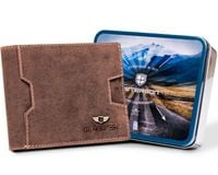 skórzany portfel męski z kieszonką na kartę - peterson