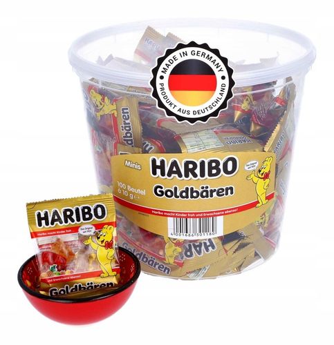 HARIBO GOLDBÄREN MINIS ZŁOTE MISIE 100 op. 1000g ŻELKI Z NIEMIEC na Arena.pl