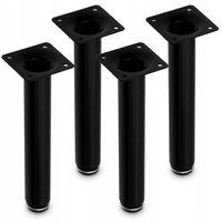 4x NÓŻKA MEBLOWA CZARNA 20CM NOGA MEBLOWA REGULOWANA NÓŻKA DO SZAFKI