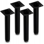 4x NÓŻKA MEBLOWA CZARNA 20CM NOGA MEBLOWA REGULOWANA NÓŻKA DO SZAFKI
