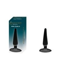 korek analny z przyssawką lovesecret czarny 11 cm