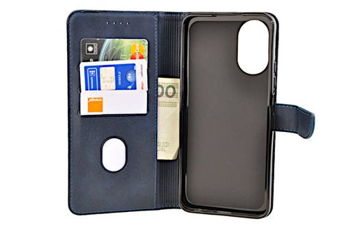 Etui portfel Wallet do Oppo A18 / A38 4G granatowy na Arena.pl