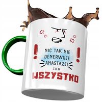Kubek Zielony Dla Anastazji Przyjaciółki Prezent Z Nadrukiem Ze Zdjęciem