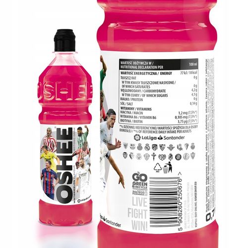 6x Napój OSHEE Isotonic Drink arbuz witaminy 750ml na Arena.pl