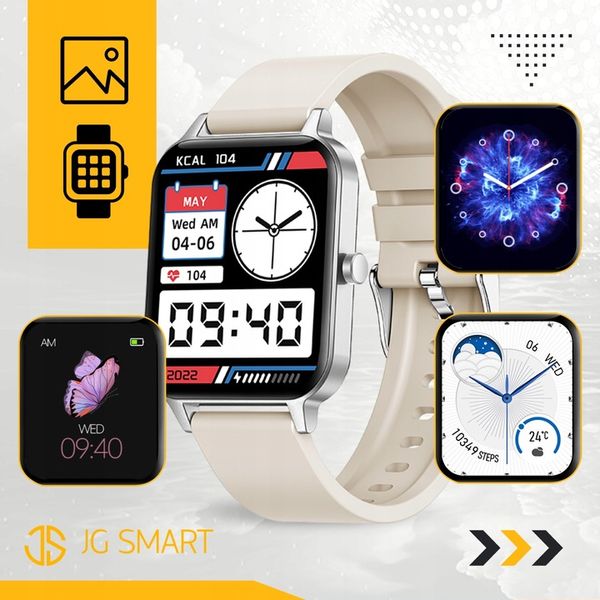 SMARTWATCH ZEGAREK DAMSKI ROZMOWY MENU PL PULS SMART WATCH SREBRNY 2 PASKI zdjęcie 5