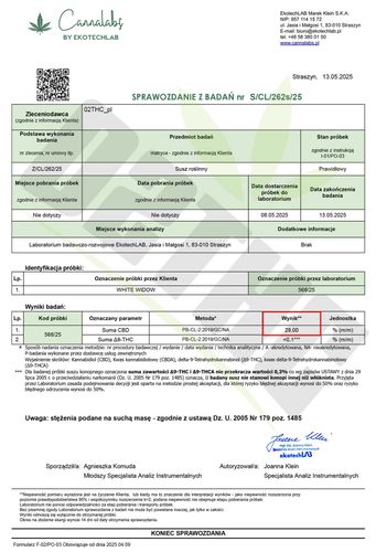Susz konopny CBD | WHITE WIDOW | 100 g na Arena.pl