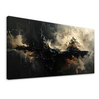 Obraz do salonu sypialni biura, Ciemna abstrakcja w