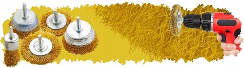 SZCZOTKI DRUCIANE NA WKRĘTARKĘ WIERTARKĘ ZESTAW SZCZOTEK DRUCIANYCH 5SZT na Arena.pl