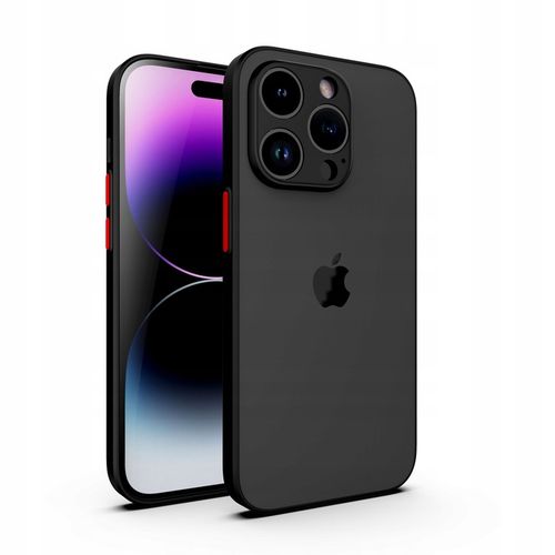 ETUI DO IPHONE 15 PRO MATOWE CASE OCHRONA APARATU WZMACNIANE | CZARNE na Arena.pl
