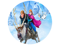 Opłatek na tort Kraina Lodu