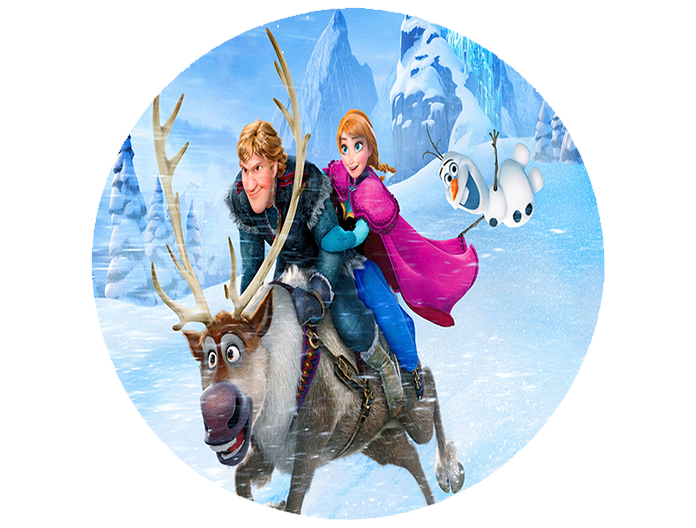 Opłatek na tort Kraina Lodu zdjęcie 1