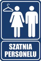 Tabliczka grawerowana informacyjna piktogram 20x15 szatnia personelu