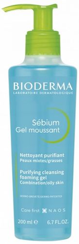 BIODERMA SEBIUM MOUSSANT antybakteryjny żel do mycia twarzy TRĄDZIK 200ml na Arena.pl