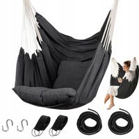 HUŚTAWKA WISZĄCA HAMAK SILNE WSPARCIE TKANINA BAWEŁNIANA DO BALKON