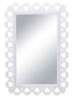 Lustro metalowe z sercami białe