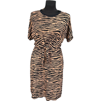 Sukienka Przed Kolano Letnia Wygodna Wiskoza Casual Pomarańczowy Rozmiar 36