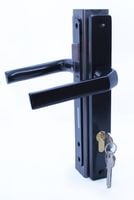 ZAMEK DO FURTKI KLAMKA KLAMKI WKŁADKA KASETA 40x40 ZESTAW STEELFENCE