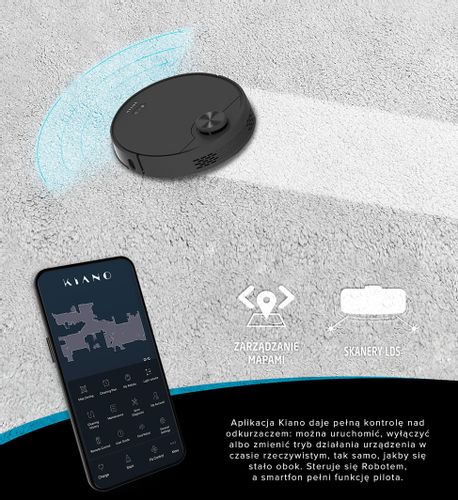 Odkurzacz jeżdzący Kiano Elegance Robot na Arena.pl