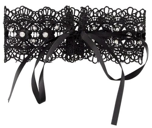 embroidered choker+rhinestones na Arena.pl