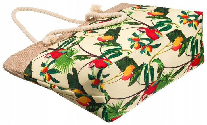 Torba Plażowa Duża Zapinana Na Zamek Torebka Shopper z Podszewką Piknik XXL zdjęcie 7